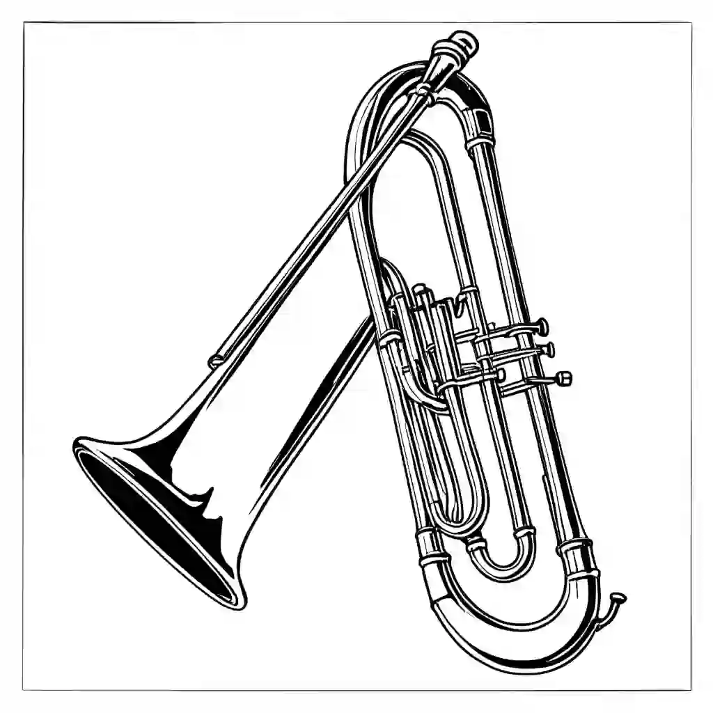 Trombone coloring pages